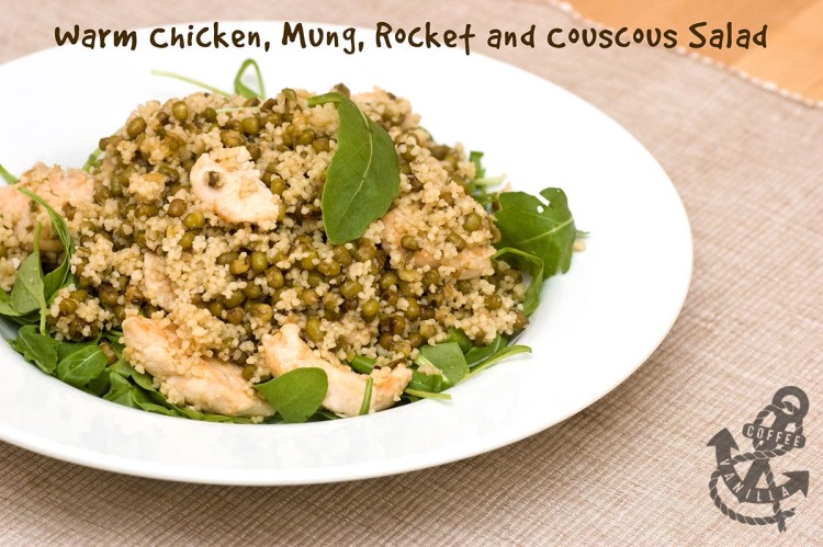 couscous salad recipe with mung beans rocket leaves 