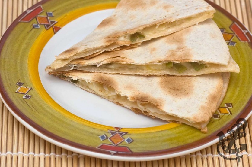 tortilla wraps re-heated in cast iron crepe pan