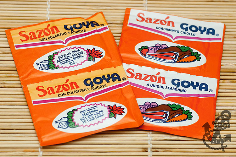 Goya Sazon seasoning in sachets 