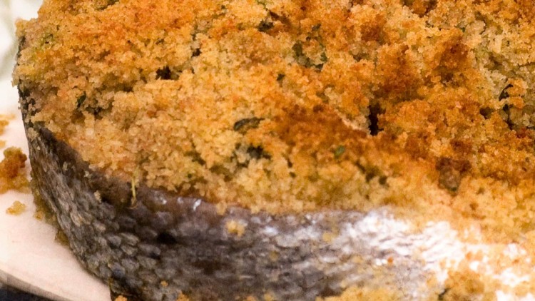 Salmon Baked in Breadcrumbs & Parmesan Topping