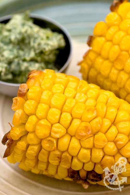 roasted corn on the cob with chili lime butter