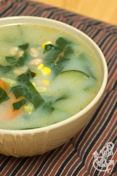 low in calories spicy coconut milk soup with leaves