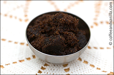 very dark brown soft cane sugar