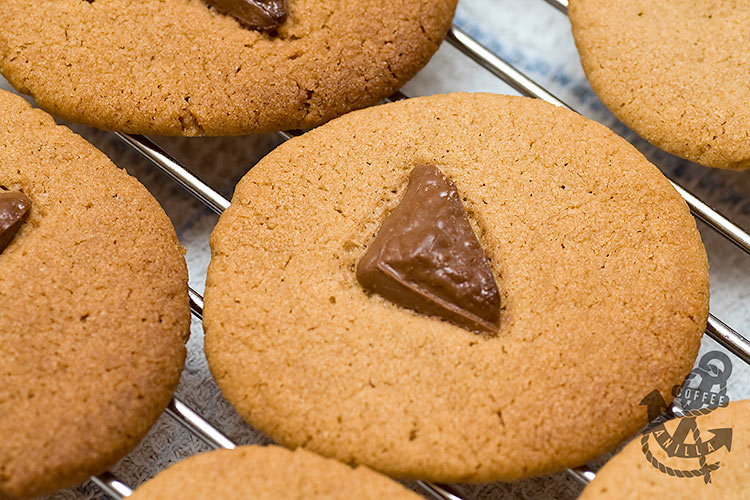  coffee cookies cooling on the rack