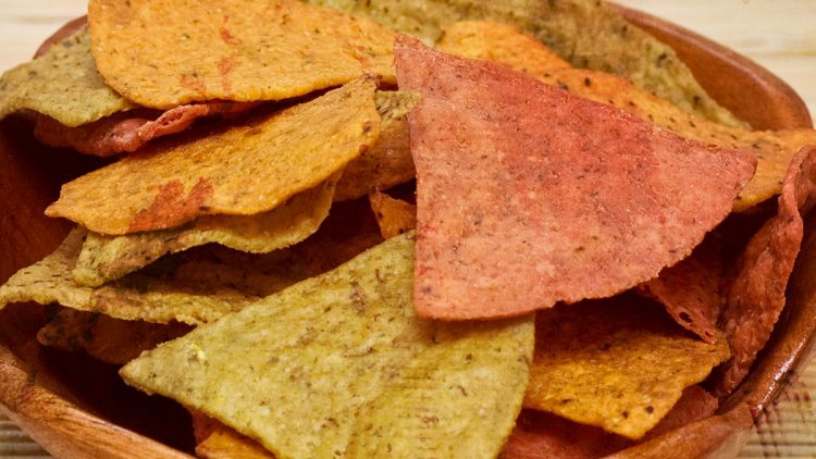 Veggie Tortilla Chips and  Chilli and Fresh Ginger Salsa from Abel & Cole