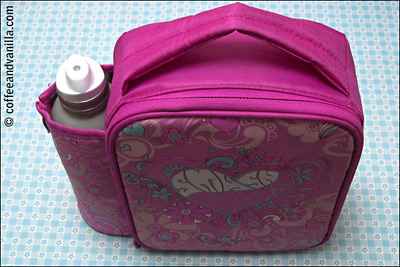 lunch bag with separate bottle compartment