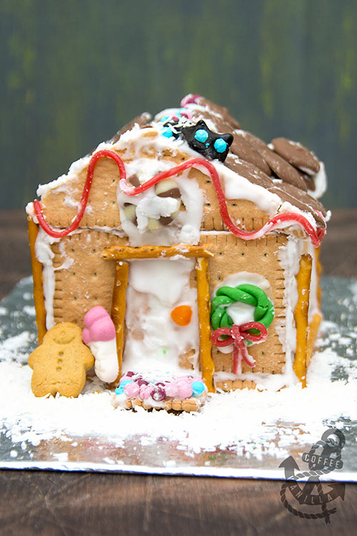 gingerbread house made out of cookies