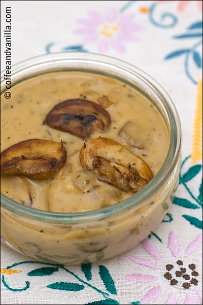 creamy flavoursome herby mushroom sauce