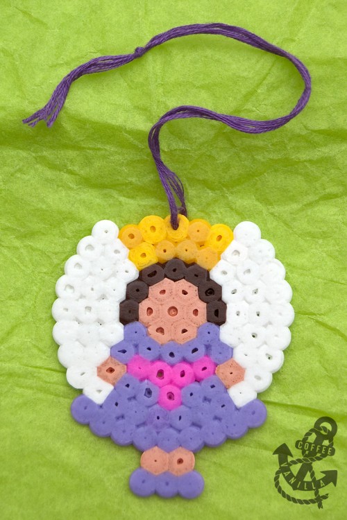 Hama bead Ikea bead Perler bead angel ornament 