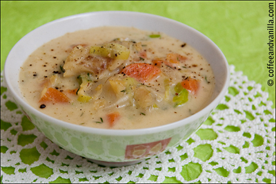 White Fish Fillets in Creamy Leek Sauce