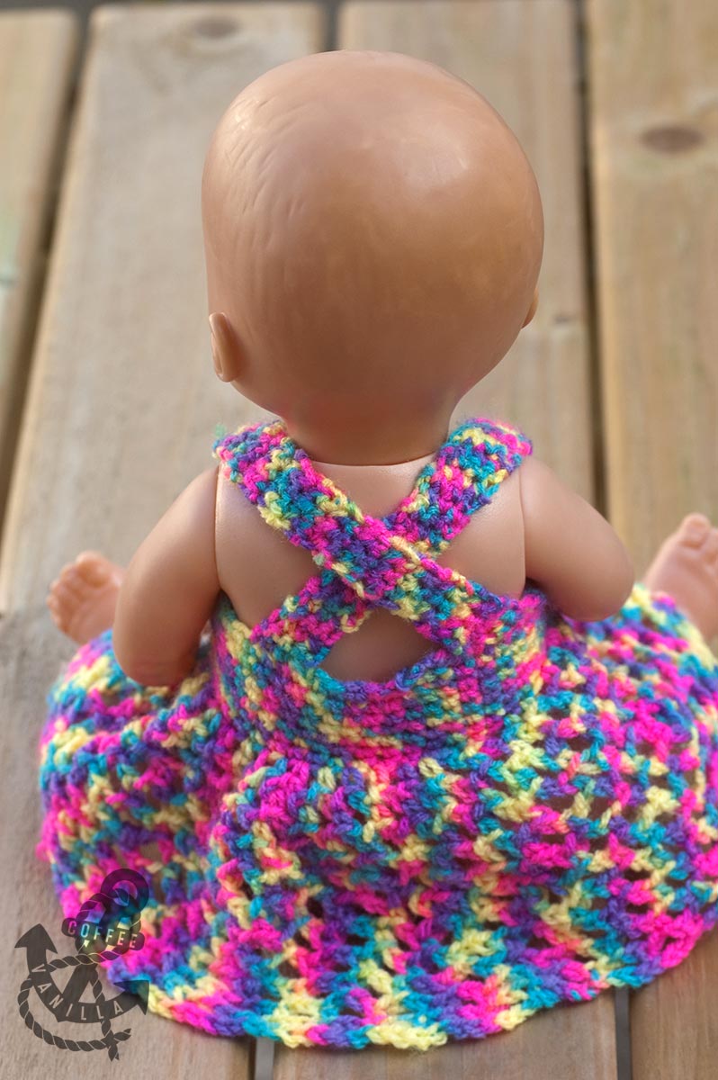 Doll's Dress Crochet Pattern For Baby Dolls & Teddy Bears » Coffee