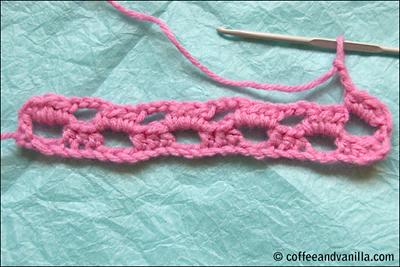 crochet mesh scarf how to