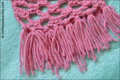 children's crochet mesh scarf