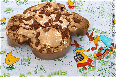 Italian Easter dove shaped cake La Colomba