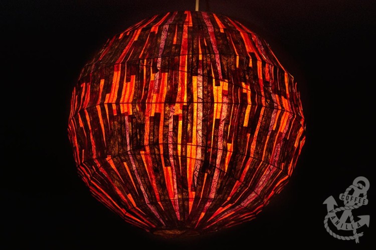 handmade paper lamp shade from mulberry tissue