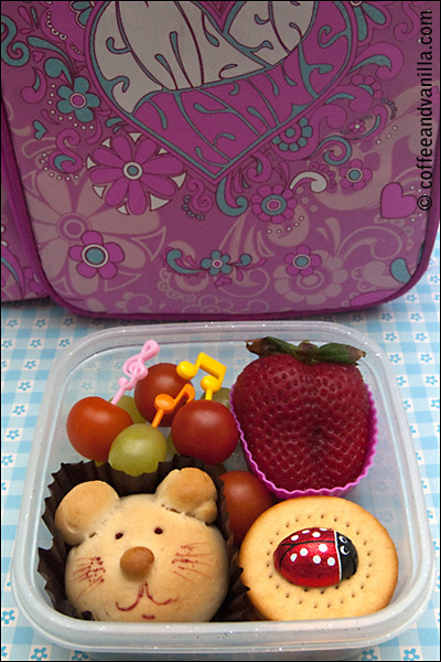 lunchbox with homemade yeast bread roll