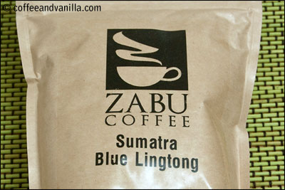 Sumatran coffee from ZABU