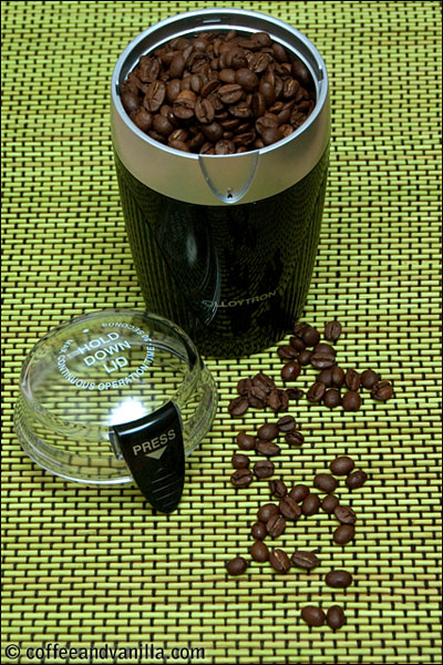 ZABU coffee, spice grinder, coffee beans