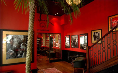 Cuban library, cigar shop, Central London, Cabot Square