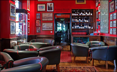 Cuban library at Boisdale restaurant