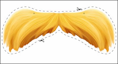 The Lorax moustache printable