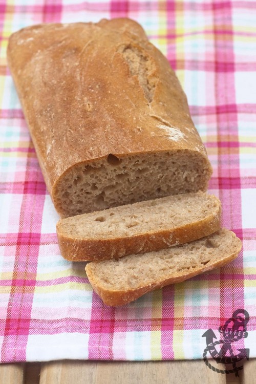 white strong flour no knead bread loaf