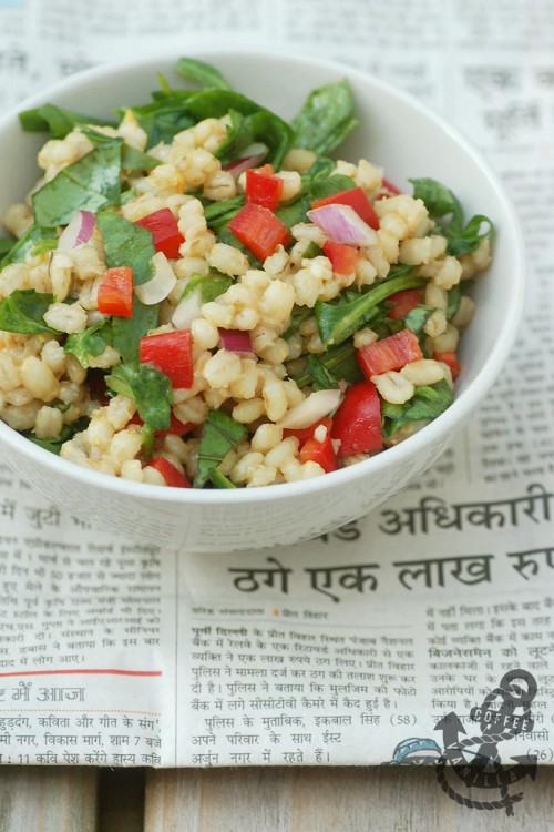 healthy pearl barley salad