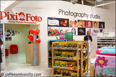 family photo studio at Edmonton Mothercare