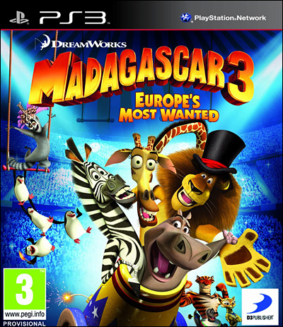 Madagascar 3 game cover PlayStation 3