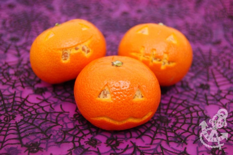 last minute Jack-O-Lantern oranges pumpkin clementines pumpkin oranges