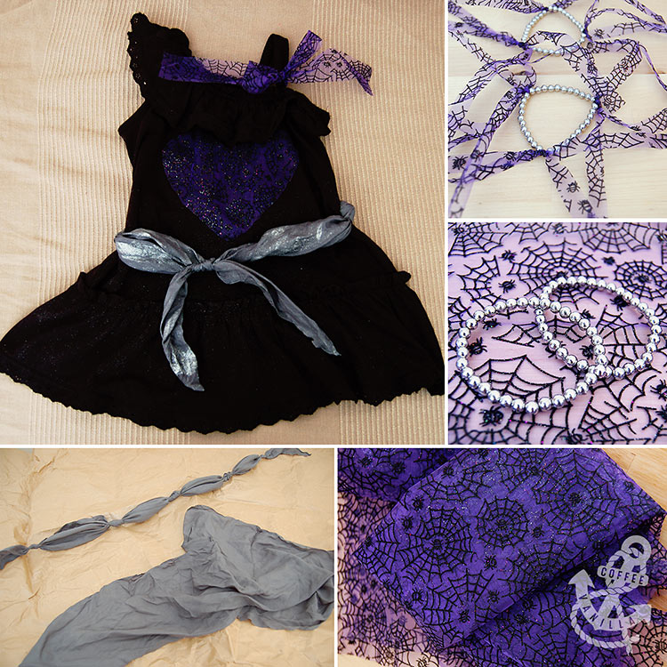 how to make witch dress and spider web bracelet witch dress with accessories 