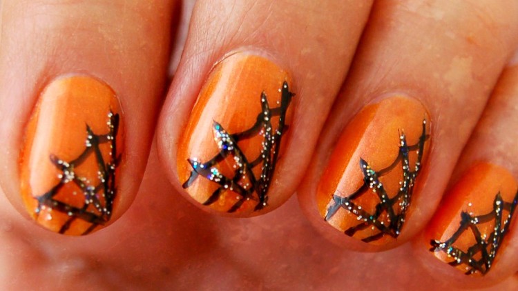 Halloween Nail Art – Spider Webs & Jack-O-Lanterns