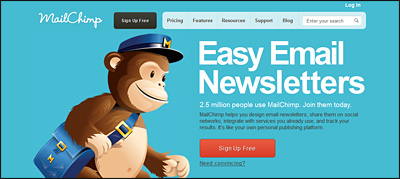 MailChimp print screen