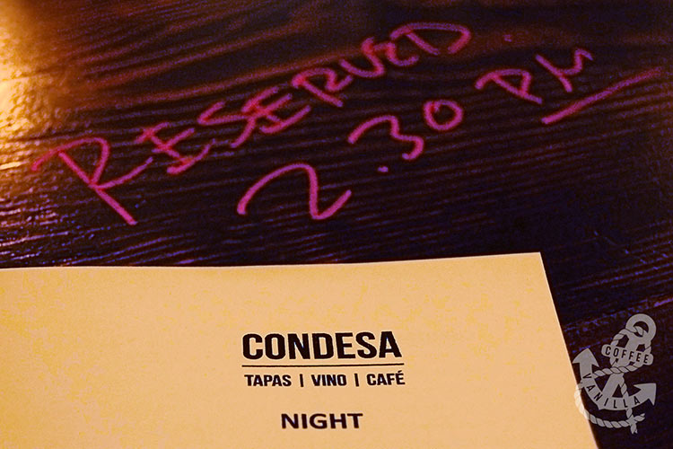 Condesa tapas menu 15 Maiden Lane Covent Garden