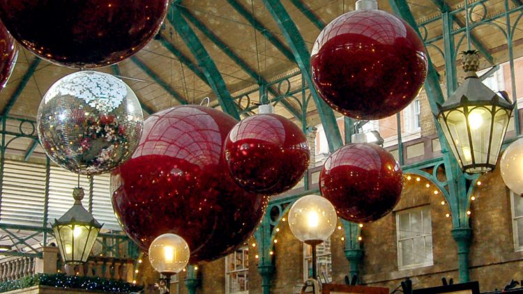 Christmas at Covent Garden Market in London