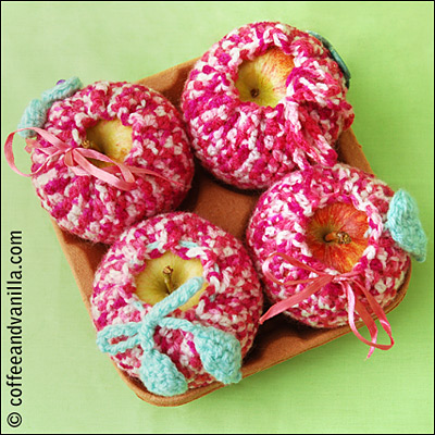 crochet apple cosies pattern