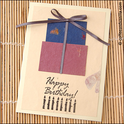 mulberry paper DIY card hand-made 