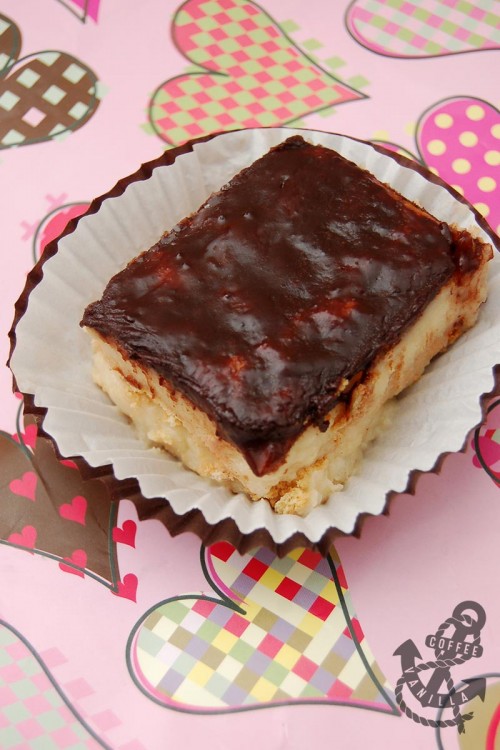 Polish chocolate custard crackers no bake cake