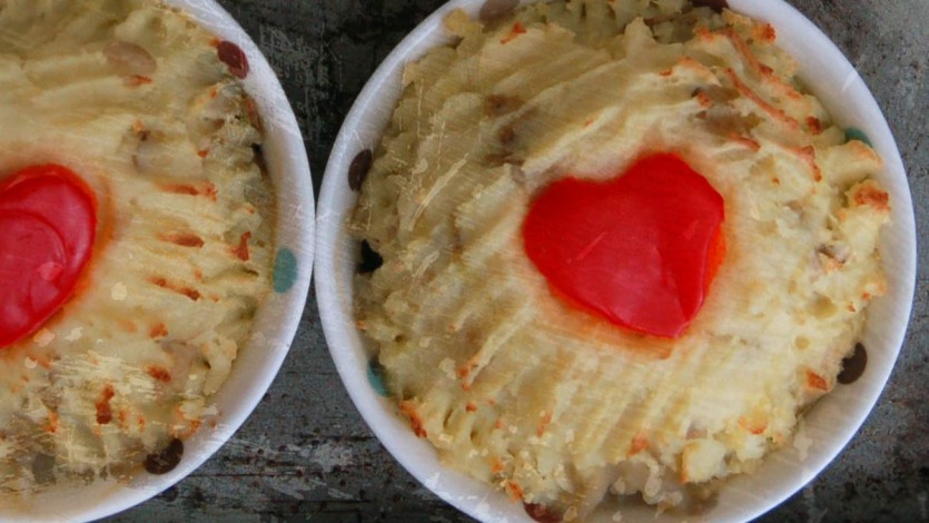 Cheesy Chicken & Lentil Mini Hot Pots with Caribbean Herbs