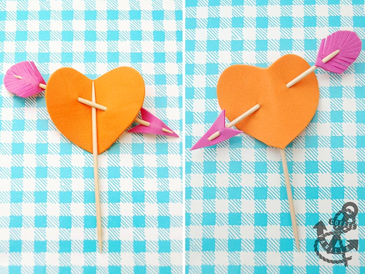 cupid arrow cake topper craft idea for Valentine's Day