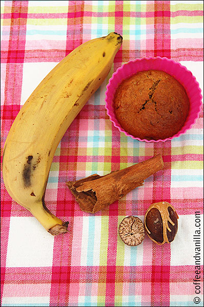 kid's cooking banana muffins