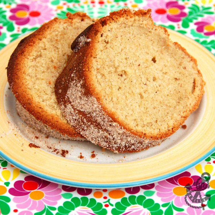 cinnamon nutmeg cake with cinnamon sugar