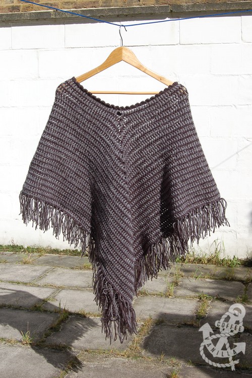 two tone crochet poncho crochet cape