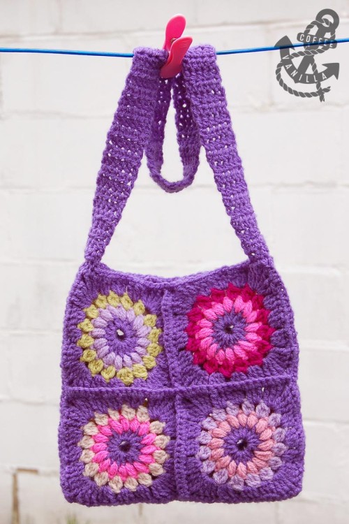 Crochet bag granny square design - Folksy