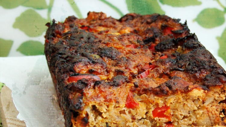 Turkey Meatloaf with Mixed Bell Peppers & Whole Grain Dijon Mustard