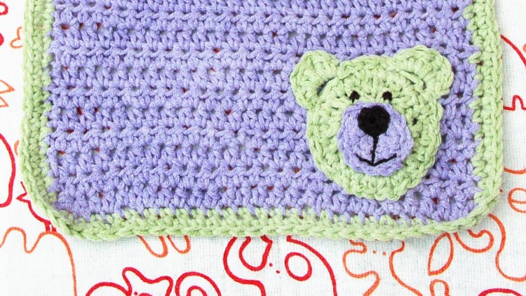 Cute Baby Bib with Teddy Bear Motif – Crochet Pattern