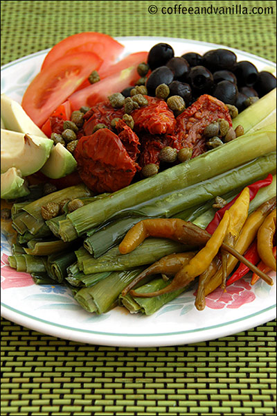 baby leek salad side dish for quiches and BBQ dishes