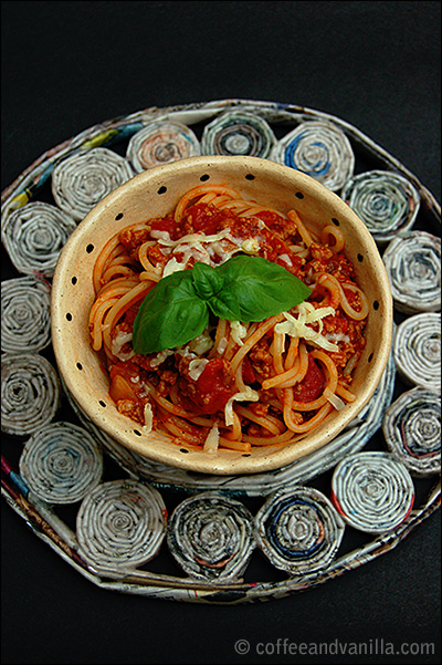 spaghetti Bolognese recipe from scratch with addition of liquid smoke