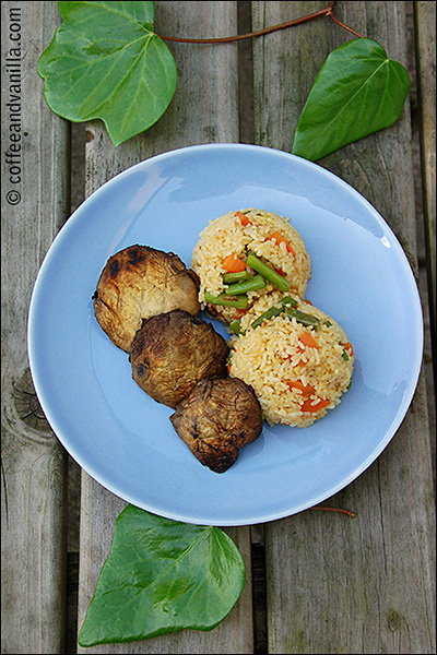 simple rice recipe for  BBQ meats and vegetables can be easily prepared in advance or outdoors