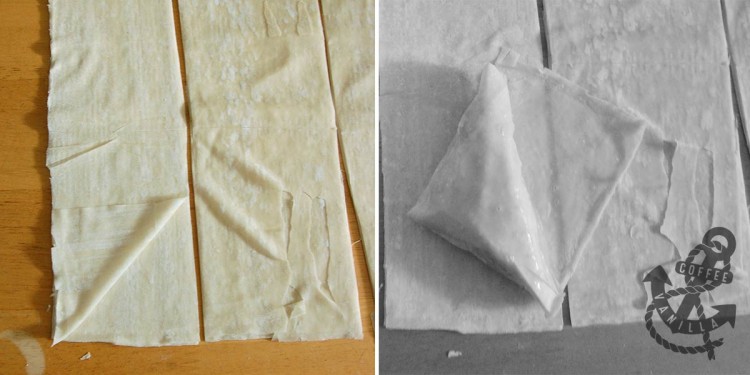 folding samosas step by step
